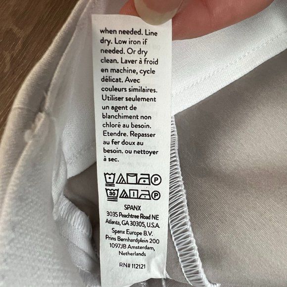 NEW Spanx Slim Straight Ankle Stretch Smoothing Pants Ultimate Opacity in White - Picture 9 of 16